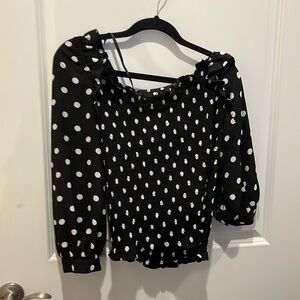 Polka dot off the shoulder top. Never been worn